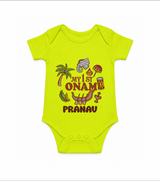 My First Onam Kerala Festival Icons Romper - LIME GREEN - New Born (Chest 14")