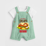 My First Onam Sadhya Feast Dungaree - MINT GREEN - 0 - 5 Months Old (Chest 18")