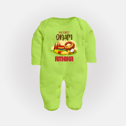 My First Onam Personalized Sleep Suit | Custom Sleep Suit to Celebrate Your Baby's First Onam