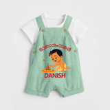 Little Pookalam Celebration Dungaree - MINT GREEN - 0 - 5 Months Old (Chest 18")