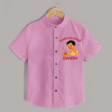Little Pookalam Celebration Shirt - BABY PINK - 0 - 6 Months Old (Chest 23")