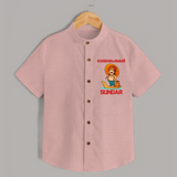 King Mahabali Welcome Shirt - PEACH - 0 - 6 Months Old (Chest 23")