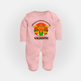 Kathakali Heritage Celebration Full Body Suit - BABY PINK - New Born (Chest 7.5")