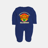 Kathakali Heritage Celebration Full Body Suit - NAVY BLUE - New Born (Chest 7.5")