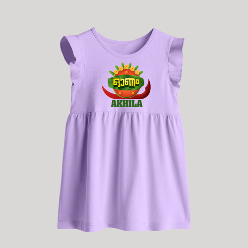 Happy Onam Wishes Baby Frock | Personalized Baby Baby Frock for Onam Festival