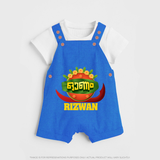 Traditional Onam Thiruvonam Emblem Dungaree - COBALT BLUE - 0 - 5 Months Old (Chest 18")