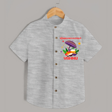 Royal Onam Feast Celebration Shirt - GREY - 0 - 6 Months Old (Chest 23")