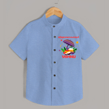 Royal Onam Feast Celebration Shirt - SKY BLUE - 0 - 6 Months Old (Chest 23")