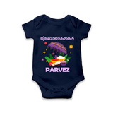 Royal Onam Feast Celebration Romper - NAVY BLUE - New Born (Chest 14")