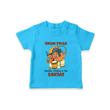 Onam Swag Chenda Melam T Shirt - SKY BLUE - 0-5 Months Old (Chest 17")