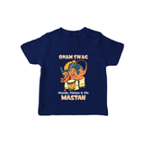 Onam Swag Chenda Melam T Shirt - NAVY BLUE - 0-5 Months Old (Chest 17")