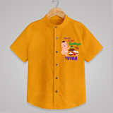 My First Onam Sadhya Celebration Shirt - CHROME YELLOW - 0 - 6 Months Old (Chest 23")
