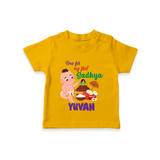 My First Onam Sadhya Celebration T Shirt - CHROME YELLOW - 0-5 Months Old (Chest 17")
