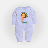Little Mahabali Celebration Full Body Suit - BABY BLUE - New Born (Chest 7.5")