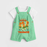 Cute Pulikali Festival Dungaree - GREEN - 0 - 5 Months Old (Chest 18")