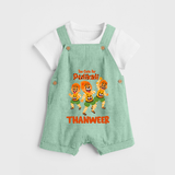 Cute Pulikali Festival Dungaree - MINT GREEN - 0 - 5 Months Old (Chest 18")