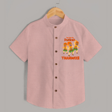Cute Pulikali Festival Shirt - PEACH - 0 - 6 Months Old (Chest 23")