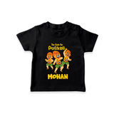 Cute Pulikali Festival T Shirt - BLACK - 0-5 Months Old (Chest 17")