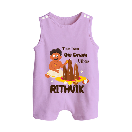 Tiny Toes Big Onam Vibes Romper Suit | Personalized Baby Romper Suit for Onam Festivities