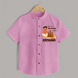 Tiny Toes Big Onam Vibes Shirt - BABY PINK - 0 - 6 Months Old (Chest 23")