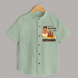 Tiny Toes Big Onam Vibes Shirt - MINT GREEN - 0 - 6 Months Old (Chest 23")