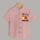 Tiny Toes Big Onam Vibes Shirt - PEACH - 0 - 6 Months Old (Chest 23")