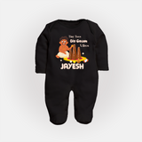 Tiny Toes Big Onam Vibes Full Body Suit - BLACK - New Born (Chest 7.5")