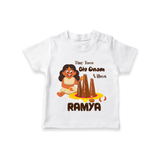 Tiny Toes Big Onam Vibes Girl T Shirt - WHITE - 0-5 Months Old (Chest 17")