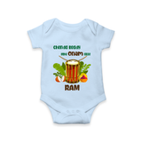 Chenda Ready Onam Celebration Romper - BABY BLUE - New Born (Chest 14")