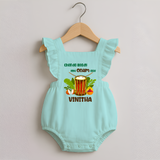 Chenda Ready Onam Celebration Romper Frock - MINT GREEN - 0 - 3 Months Old (Chest 19")