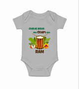 Chenda Ready Onam Celebration Romper - GREY - New Born (Chest 14")