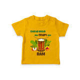 Chenda Ready Onam Celebration T Shirt - CHROME YELLOW - 0-5 Months Old (Chest 17")