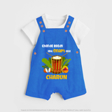 Chenda Ready Onam Celebration Dungaree - COBALT BLUE - 0 - 5 Months Old (Chest 18")