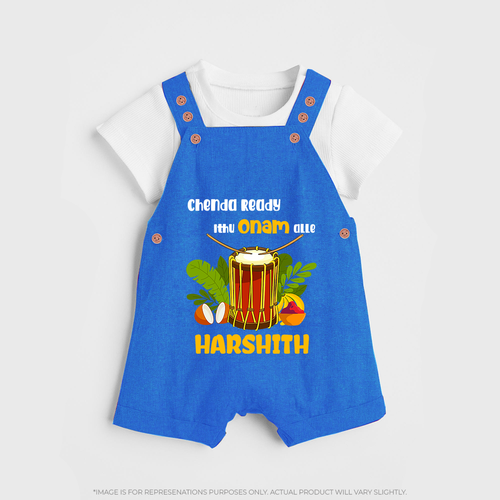 Chenda Ready Ithu Onam Alle Dungaree Set | Custom Baby Dungaree Set for Onam Fun with Chenda