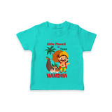 Little Maveli in Town T Shirt - TEAL - 0-5 Months Old (Chest 17")