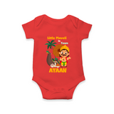 Little Maveli in Town Romper - RED - New Born (Chest 14")