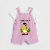 Onam Style Traditional Boy Dungaree - BABY PINK - 0 - 5 Months Old (Chest 18")