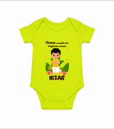 Onam Style Traditional Boy Romper - LIME GREEN - New Born (Chest 14")