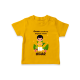 Onam Style Traditional Boy T Shirt - CHROME YELLOW - 0-5 Months Old (Chest 17")