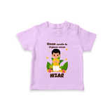 Onam Style Traditional Boy T Shirt - LILAC - 0-5 Months Old (Chest 17")