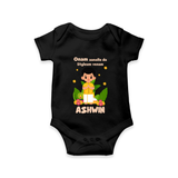 Onam Style Traditional Boy Romper - BLACK - New Born (Chest 14")