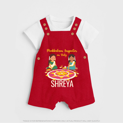 Pookkalam Inspector On Duty Dungaree Set | Custom Baby Dungaree Set for Pookkalam Fun