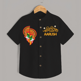 Kathakali Heritage Split Face Personalized Shirt - BLACK - 0 - 6 Months Old (Chest 23")