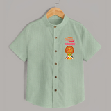 Happy Onam Mini Kathakali Personalized Shirt - MINT GREEN - 0 - 6 Months Old (Chest 23")