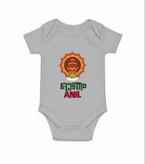 Kathakali Heritage Emblem Romper - GREY - New Born (Chest 14")