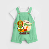My First Onam Kathakali Dungaree - GREEN - 0 - 5 Months Old (Chest 18")