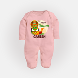 My First Onam Kathakali Full Body Suit - BABY PINK - New Born (Chest 7.5")