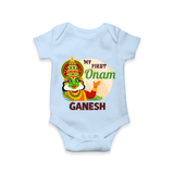 My First Onam Kathakali Romper - BABY BLUE - New Born (Chest 14")