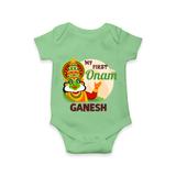 My First Onam Kathakali Romper - GREEN - New Born (Chest 14")