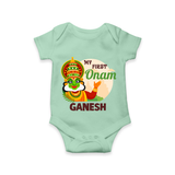 My First Onam Kathakali Romper - MINT GREEN - New Born (Chest 14")